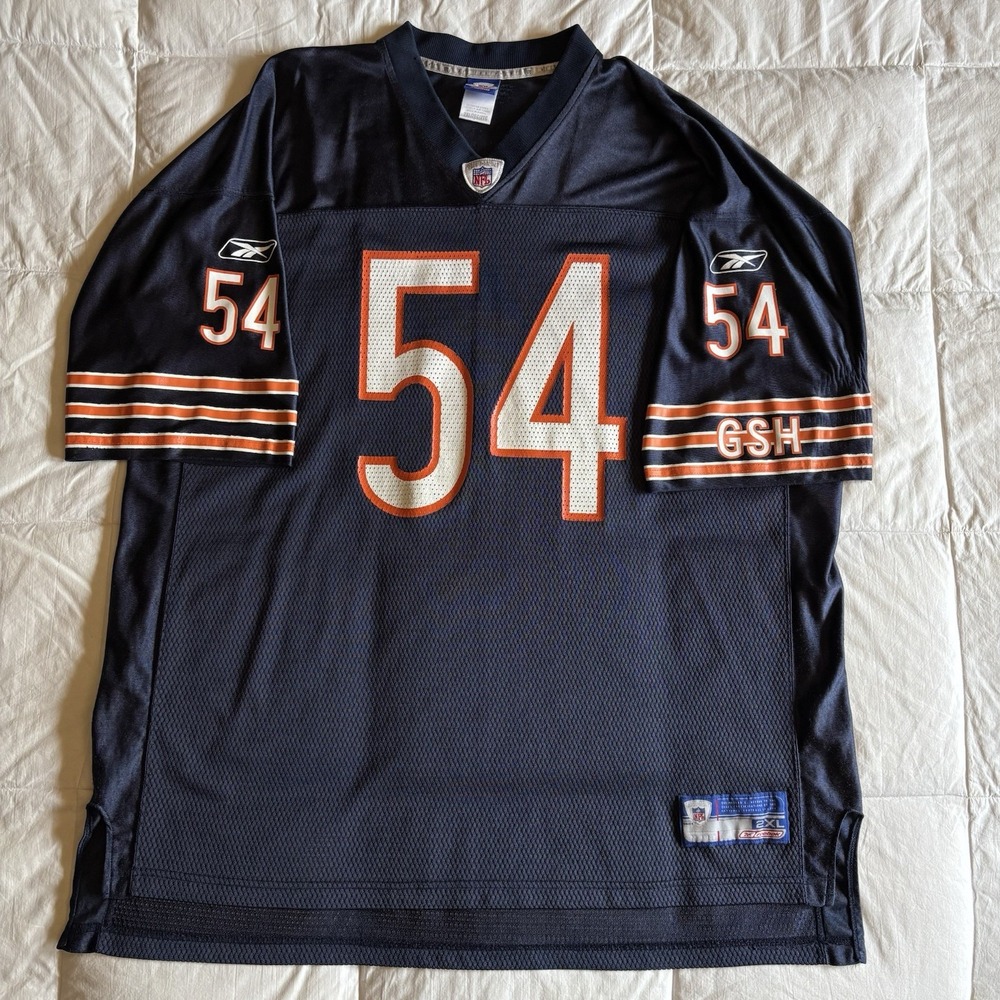 Vtg Y2K Reebok Brian Urlacher #54 Chicago Bears Mens 2XL NFL Football Jersey